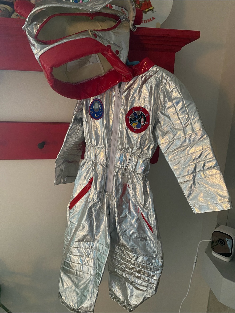 NEW🌈 Silver Metallic Kids' Astronaut Costume Halloween 🎃
